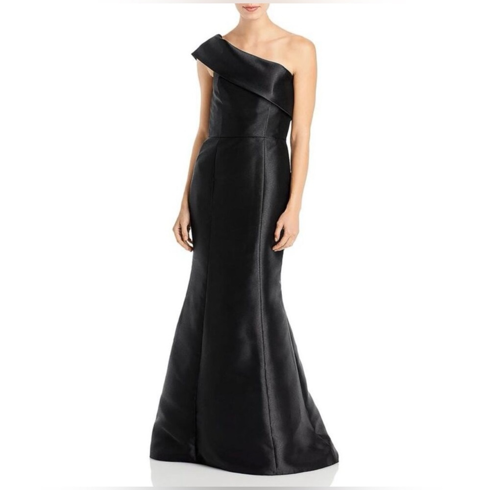 AMSALE One-shoulder Black Evening Gown